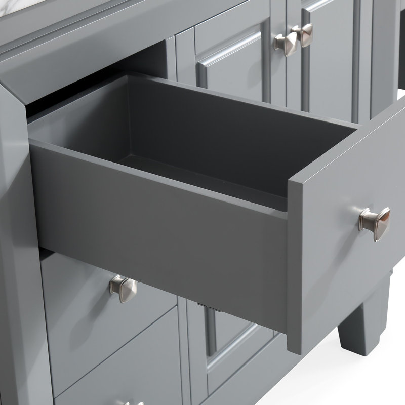 Latitude Run® 67" Bathroom Single Vanity Cabinet Off Center Sink on the ...